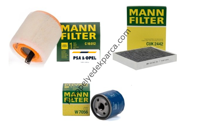 Opel Astra K 1.0 / 1.4 Benzinli Periyodik Bakım Filtre Seti Mann Marka