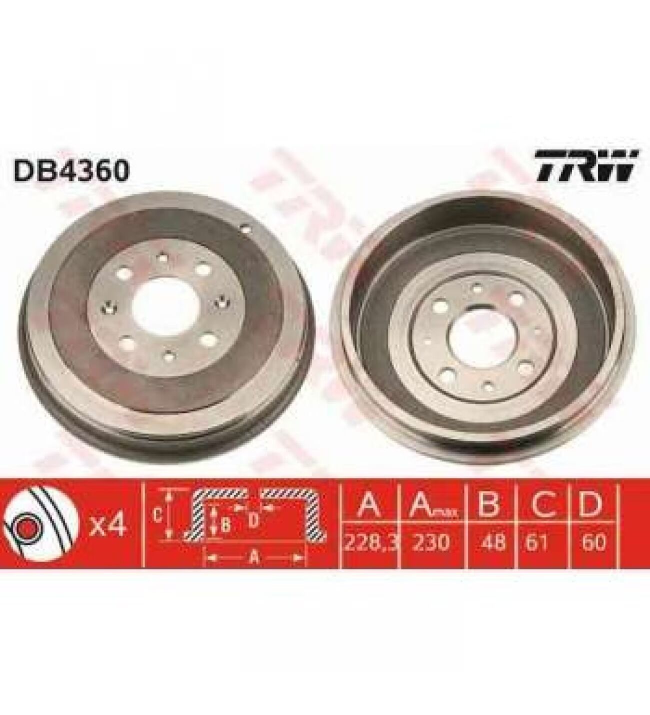 Opel Corsa D Kampana Arka Adet TRW DB4360