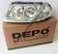 Volkswagen Passat B5 Far Lambası Elektrikli  Sol Mercekli (Sinyalli Tip) 	DPO 441-1142L-LD-EM