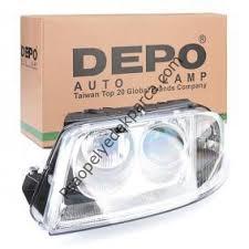 Volkswagen Passat B5 Far Lambası Elektrikli  Sol Mercekli (Sinyalli Tip) 	DPO 441-1142L-LD-EM