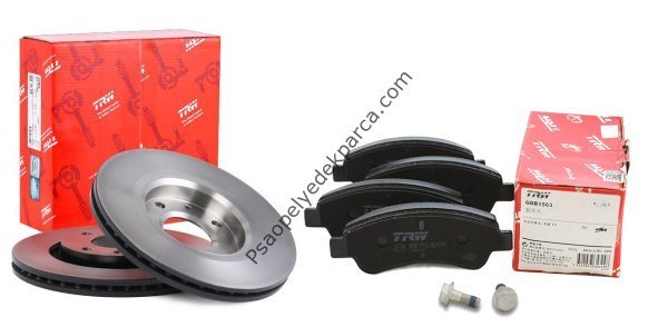Peugeot Partner Ön Fren Disk Takımı Ve Ön Fren Balata Takımı Trw Marka Alman Ürünü GDB1563- DF4184