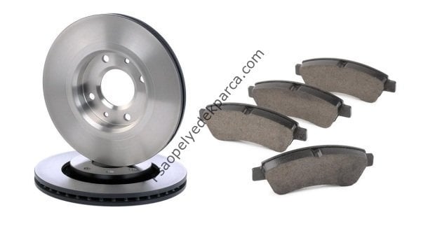 Peugeot Partner 2001 2008 Model Arası Ön Fren Disk Takımı Ve Ön Fren Balata Takımı İthal Marka (MGA-50800 / MGA-55900)