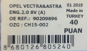 Opel Vectra A Silindir Kapağı 2.0 Motor 8 Valf