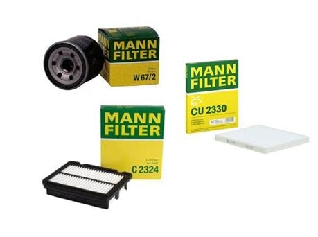 Chevrolet Kalos Aveo 1,2 8Valf Araçlar  Filitre Seti (Hava .Polen Yag Filitre)   MANN