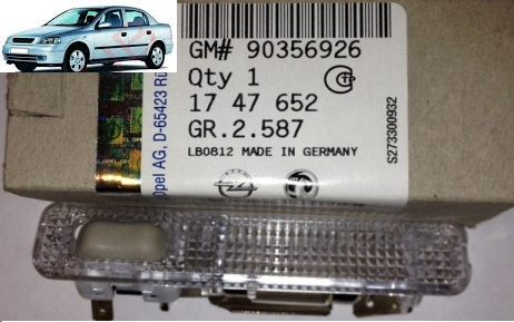 Opel Astra G Tavan Okuma Lambası Arka GM