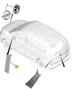 Opel Combo (2019-2026) Sag  Ön Kapı Direk Yapışkanı Bandı (Orijinal)