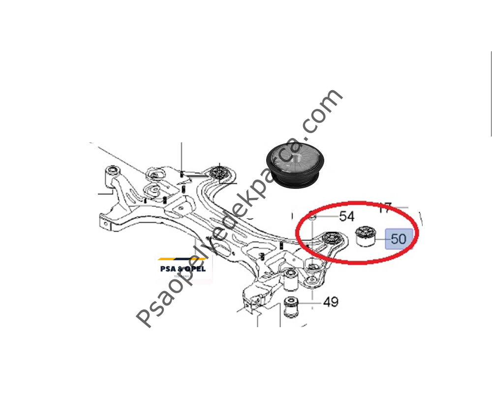 Chevrolet Aveo  Motor Alt Arka Beşik Burcu 96535066