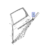 Chevrolet Captiva Sol Arka Kapı Cam Çıtası (Arka Kapı Dış Sol Sıyırıcı Fitil Nikelajlı Orjinal) 4802083 -  42333915 15- 20957026