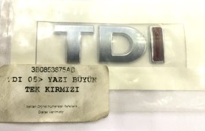 Volkswagen Passat  Bagaj Kapağı TDİ Tek Kırmızı Yazısı