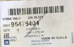 Chevrolet Cruze Sol Arka Kapı Hb Araçlar için Orjinal