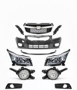 Chevrolet Cruze Ön Tampon Dolu Set Far ve Sis Farı Dahil | Cruze Ön Tampon Komple Set
