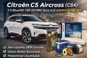 Citroën C5 Aircross (C84) 1.5  130 DV5RC Bakım Filtre Seti Yağ Hava Polen Filtre Kiti