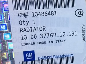 Opel Corsa E Su Radyatörü  1,3 Dizel