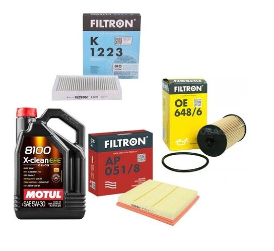 Opel Astra J (2010-2015) 1.6 Filtre Bakım Seti Filtron + 5W30 Motul 8100 EFE Motor Yağı