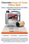 Chevrolet Cruze 1.4 Turbo Yağ Bakım Seti Filtron + Liqui Moly 5W30