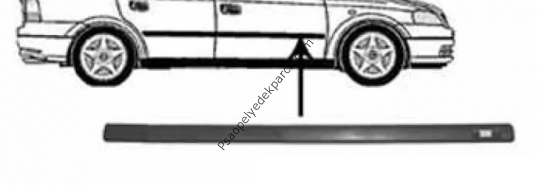 Opel Astra G Sağ Ön Kapı Bandı Yazılı Tip Root Marka 172954
