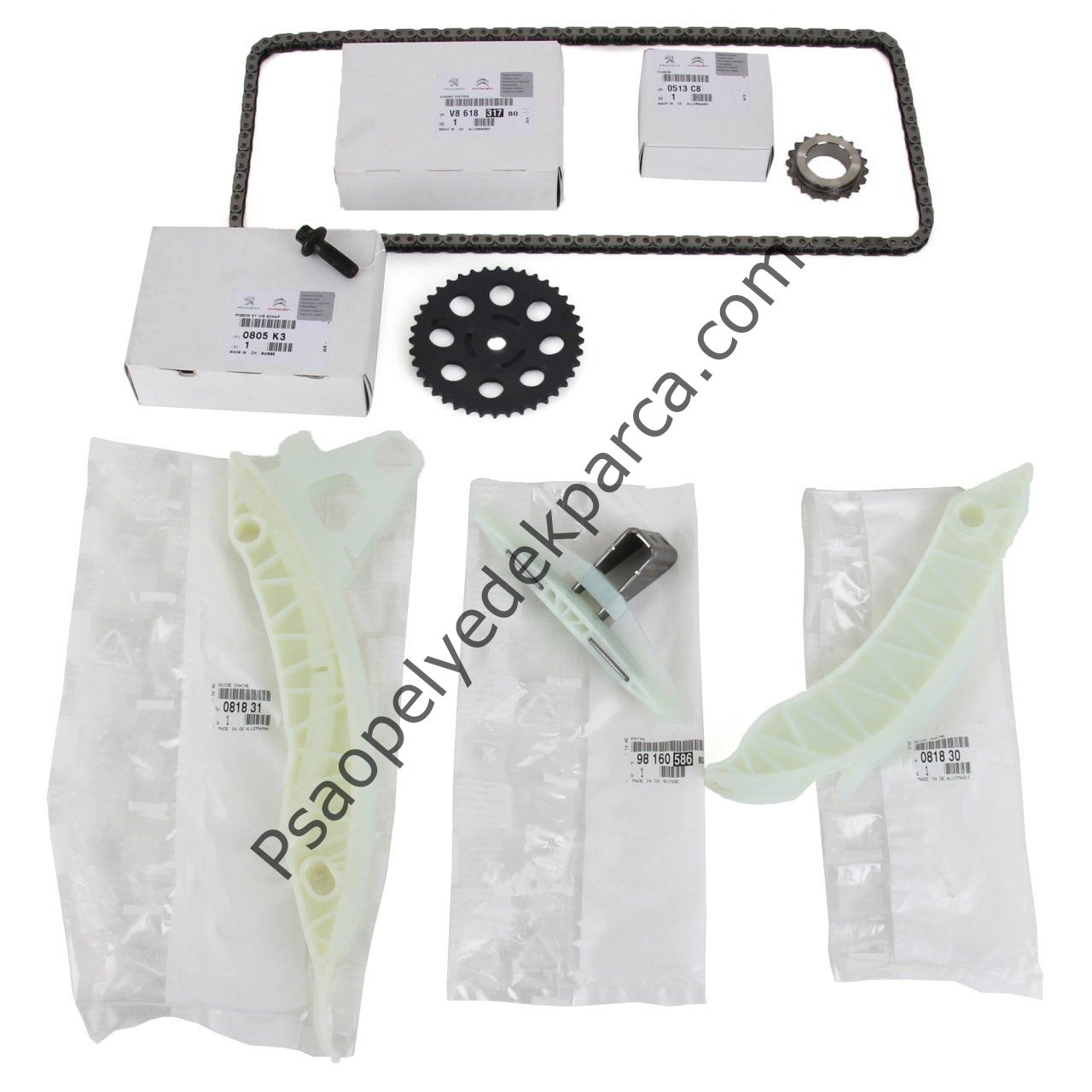 Peugeot (Pejo) 3008 1.6 Thp Zincir Seti Psa Marka (9822827180 , 081831 , 081830 , 9616058680, 0513c8 , 0805k3 , 3008)