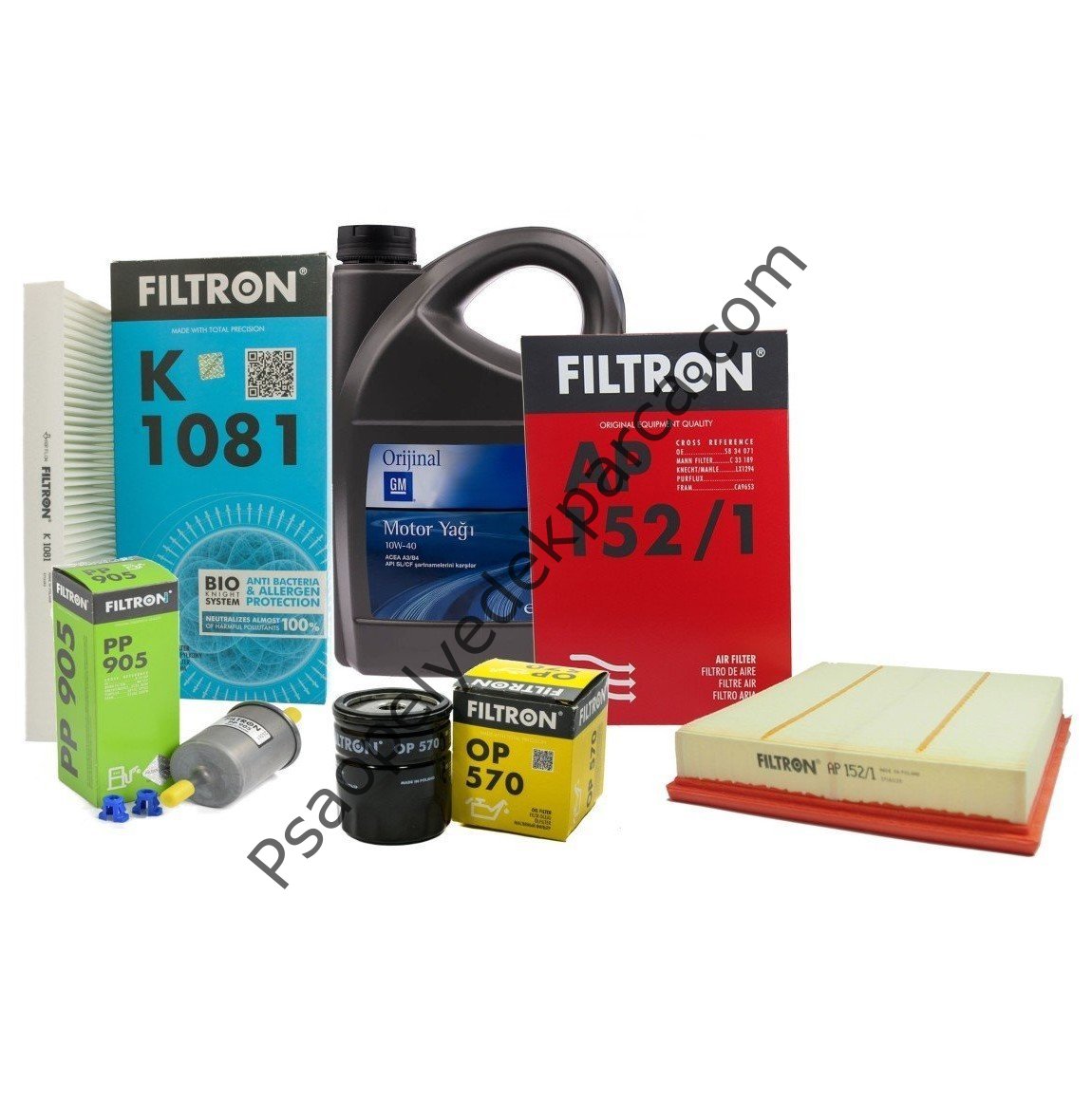 Opel Vectra C Bakım Seti 1.6-1.8 Benzinli + GM 10W-40 Motor Yağı 5 Lt. Bakım  Kiti