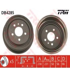 Opel Zafira A Arka Fren Kampanası Adet  TRW DB4285-568060
