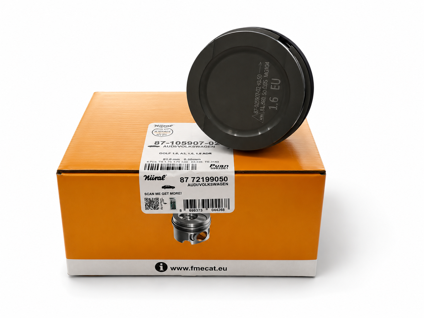 VW AFT Motor Piston Segman Takımı 0.50 STD Golf 3 Bora Passat 1.6