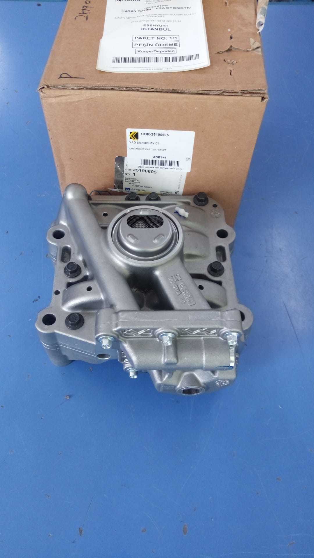 Chevrolet Captiva 140 Motor Vibrasyon Balans Ünitesi (Yağ Pompası Dengeleyici) Sensorsuz 25190605