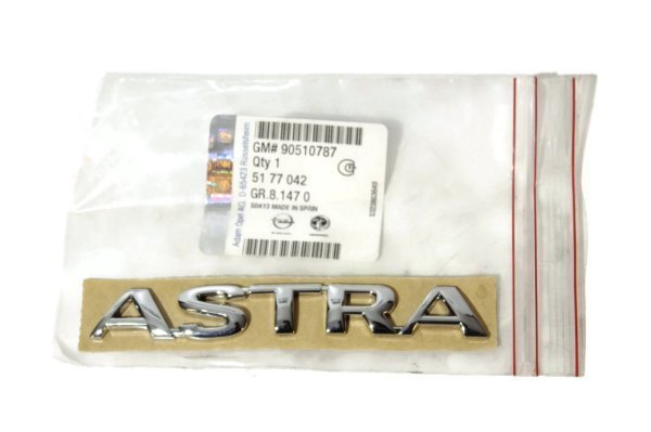 Opel Astra G Bagaj Kapağı Astra Yazısı Orjinal