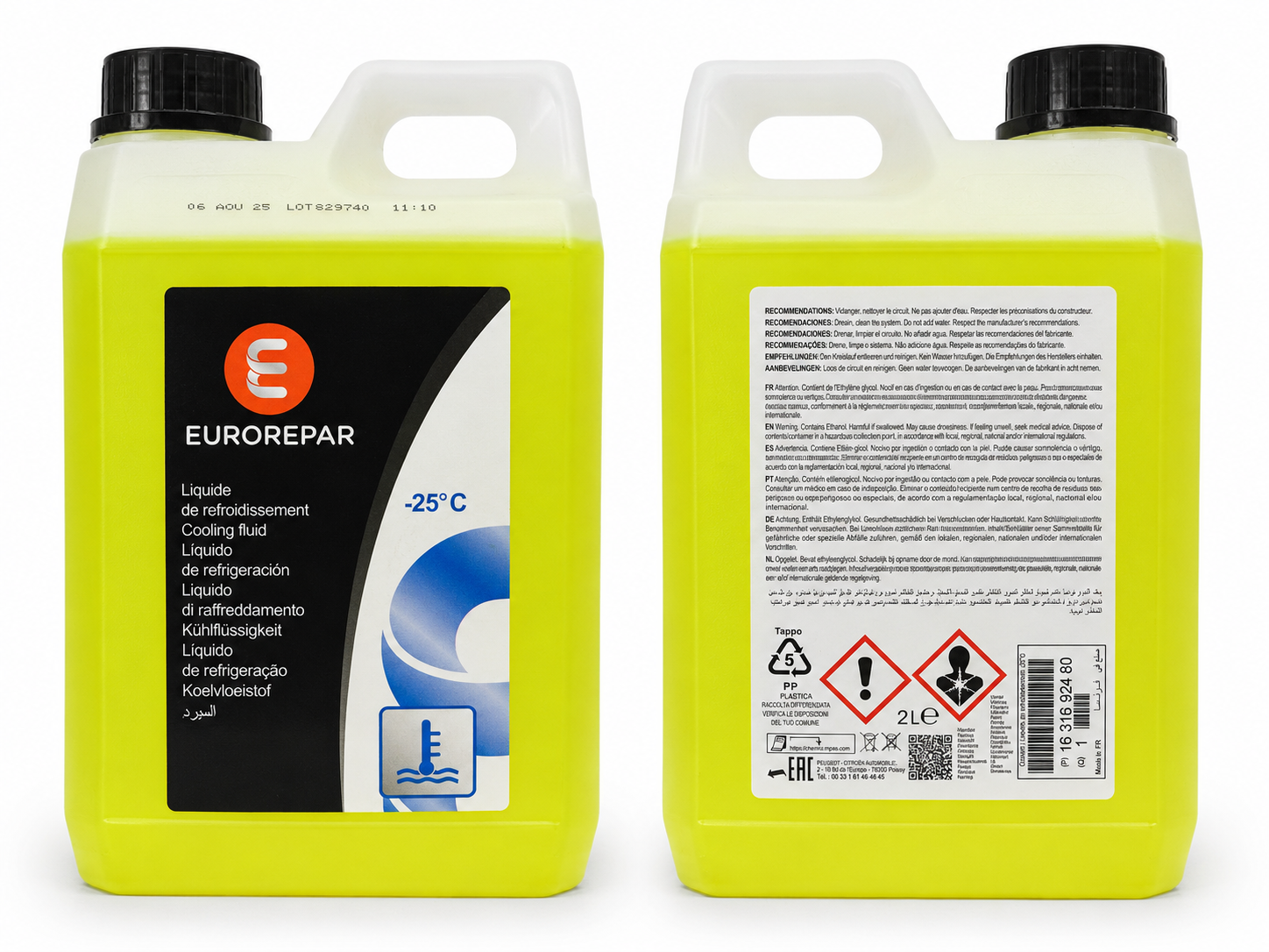 EUROREPAR Antifriz Sarı 2 L -70°C Konsantre
