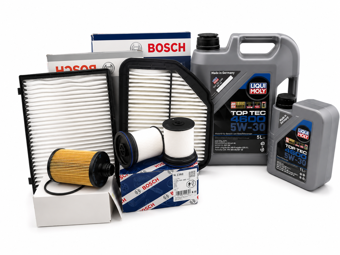 Chevrolet Captiva C140 2.0 Dizel Periyodik Bakım Seti Bosch Filtre + Liqui Moly Top Tec 4600 5W-30 6 Litre
