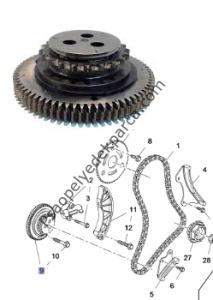 Opel Astra K 1,6 Dizel Kurma Eksantrik Dişlisi Orjinal 55500071