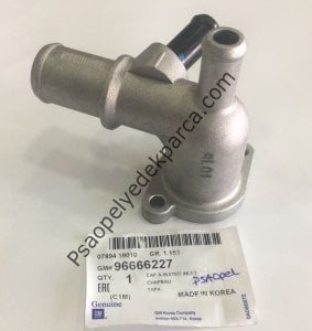 Chevrolet Kalos 1.2 .8V Motor Su Giriş Kapağı (Termostat Kapağı) Orjinal 96666227 (Su Filanşı )