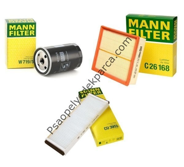 Audi A4 1994 - 2001 1.6 / 1.8 Periyodik Bakım Seti Mann Marka  C26168,W719/5,CU3955,