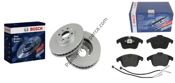 Citroen C5 2007 Model Sonrası Ön Fren Disk Takımı Ve Ön Fren Balata Takımı Bosch Marka (0986479380 / 0986494371)