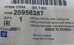 Chevrolet Captiva B  Ön Tampon Soyleri Sağ ( Ön Tampon Alt Lastiği Sağ Taraf )