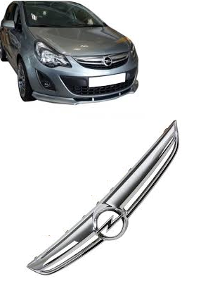Opel Corsa D  Ön Panjur Opel Amblemi Krom 2011 Model Sonrası
