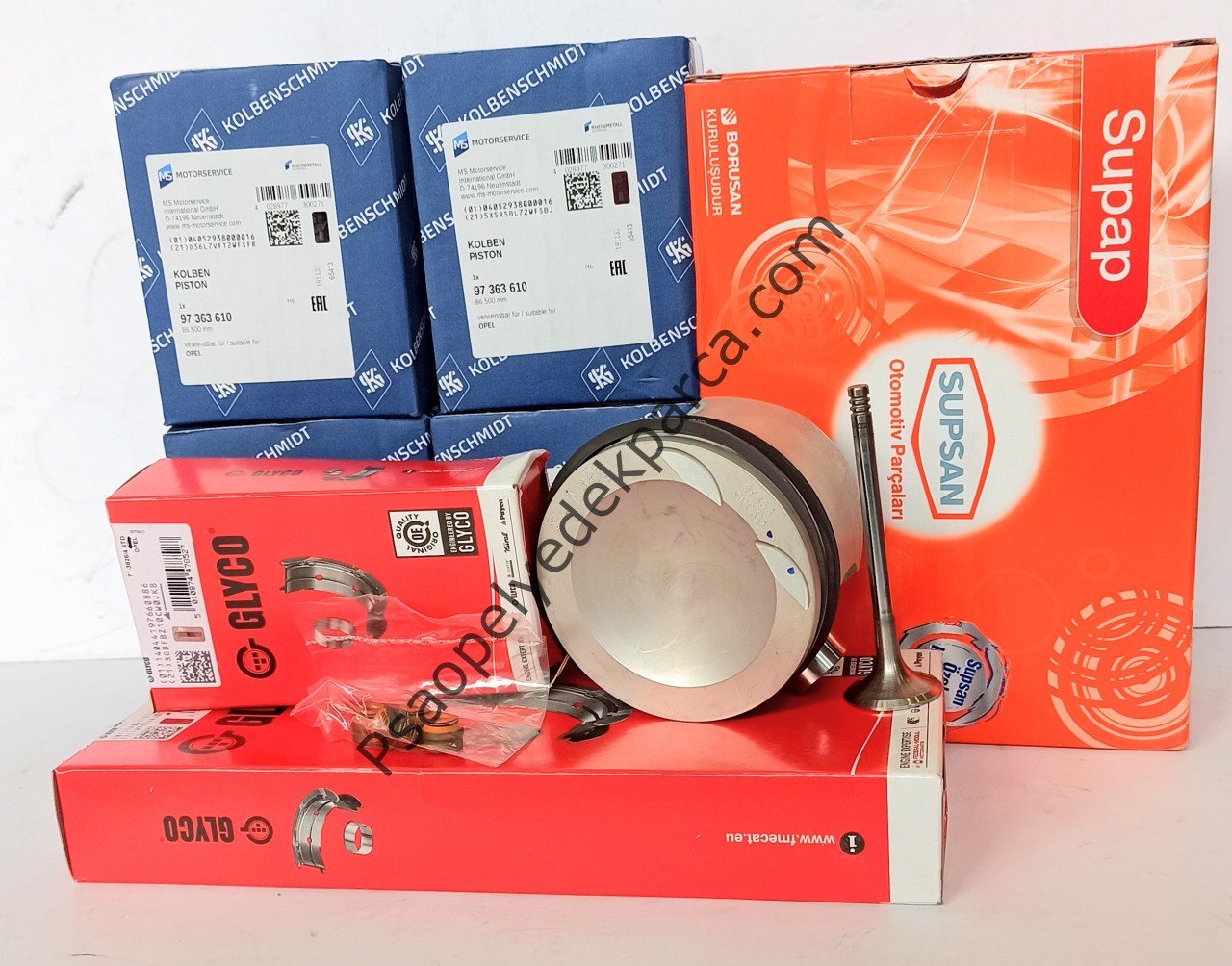 Opel Frontera A 2.2 Benzinli Rektefiye Takımı | Piston Segman + Yatak Seti | KOLBEN – SUPSAN – GLYCO